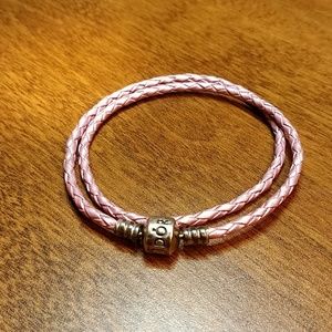 Pandora double leather bracelet